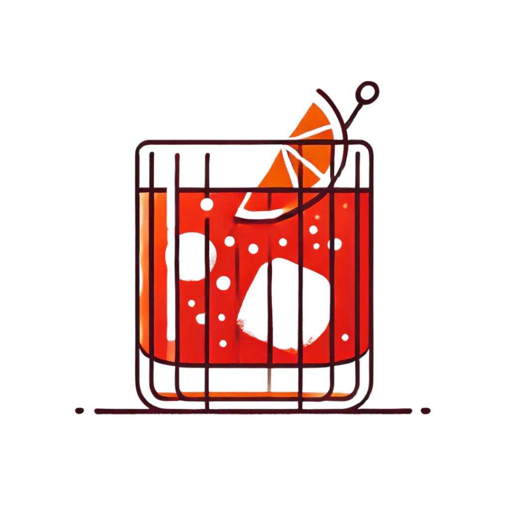 Fruktig cocktail med apelsin och körsbär för cocktailworkshop och team building