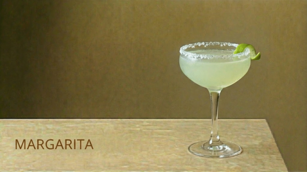 Margarita cocktail med salt och lime