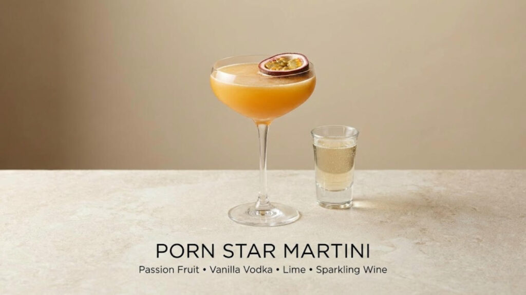 Pornstar Martini cocktail recept med passionsfrukt