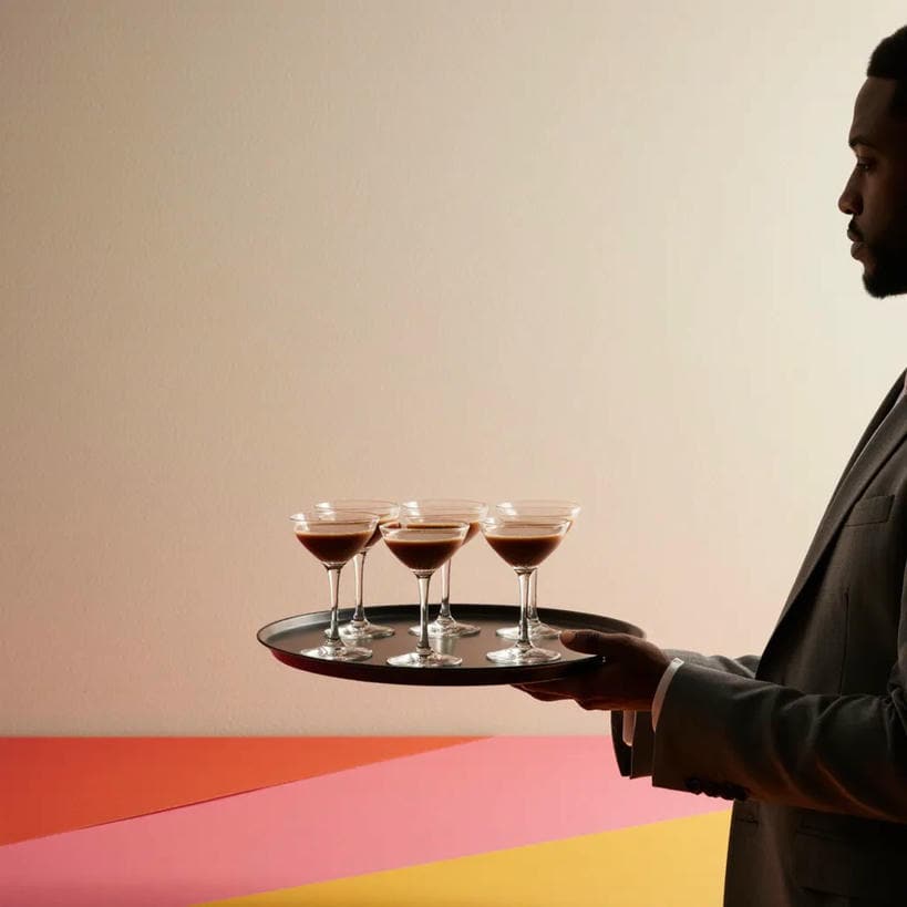 Bartender som serverar bubbel